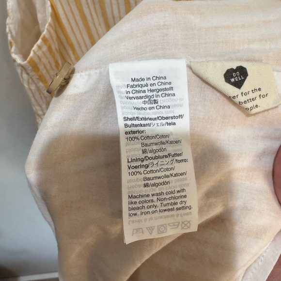 Madewell Striped Button-Back Tiered Midi Dress Sz‎ 2 - Picture 7 of 7